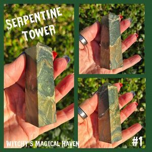 Serpentine Crystal Tower